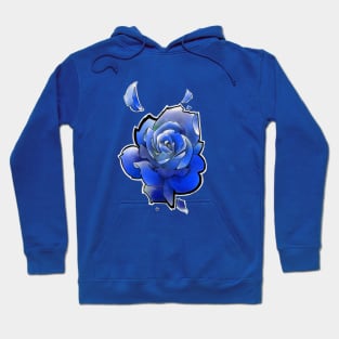 royal blue rose Hoodie